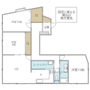 アーバンティ備前【1階】の間取り