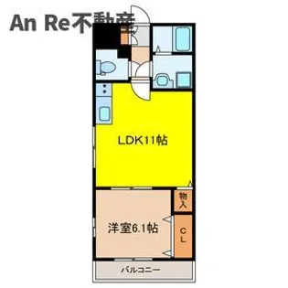 トライミーハイツ【1階】の間取り