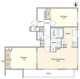 RESTA目黒【1階】の間取り