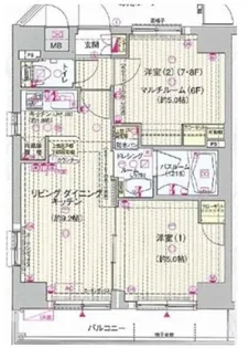 エステムプラザ神楽坂North Residence【7階】の間取り