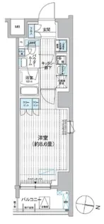 プレミアムフラットひばりヶ丘駅前【4階】の間取り
