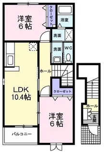 サンライズ【2階】の間取り