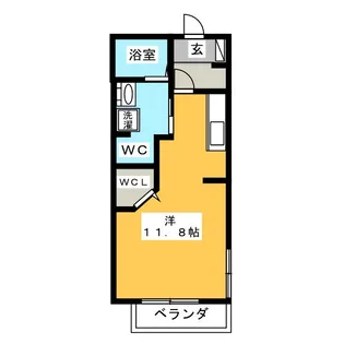 エクシール竪堀A【2階】の間取り
