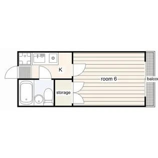 アジョイン日光A【2階】の間取り