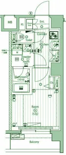 プレミアムキューブ品川戸越【2階】の間取り