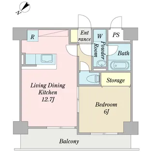 モデルノ(住居部分)【5階】の間取り