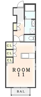 徳島県阿南市見能林町念仏免【アパート】の間取り