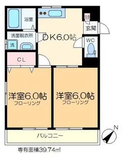 沖杉マンション【1階】の間取り