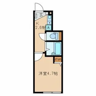 東京都中野区上高田2【アパート】の間取り