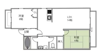 メモアール丸万【1階】の間取り