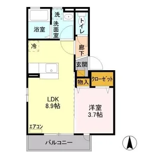 ルシール細谷 A【2階】の間取り