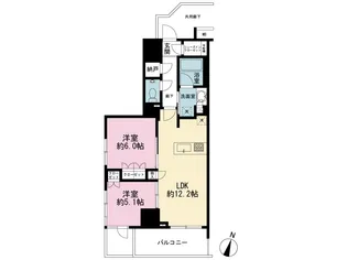 リビオ北品川リバーサイドテラス【14階】の間取り