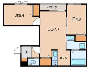 リュエル戸越【3階】の間取り