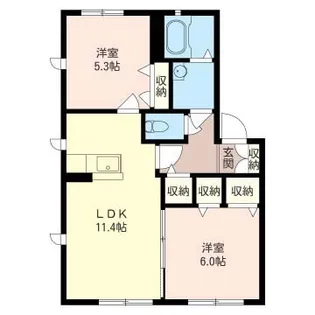 エクレアハウス A【1階】の間取り