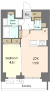 S-RESIDENCE新宿早稲田avelis【11階】の間取り