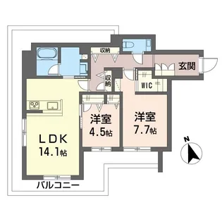 ピン シャン【4階】の間取り