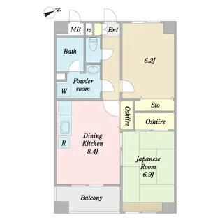 コート・ドゥ・ヴァン【2階】の間取り