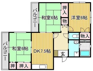 ワイズマンション栗東【4階】の間取り
