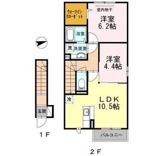 カルチェ【2階】の間取り