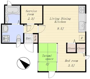 Legian幡ヶ谷【1階】の間取り