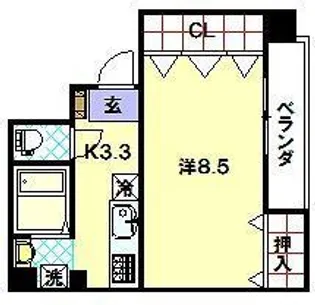 ヒルズ次男坊【4階】の間取り