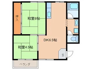 魚住ハイツの間取り