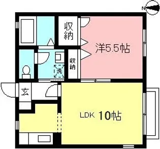 シャルマン ドミール【2階】の間取り