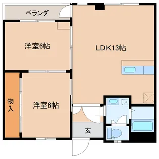 コーポ大泉【1階】の間取り