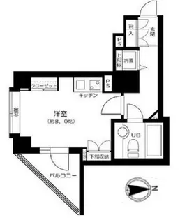 アルカーデンシティリンクス新宿【2階】の間取り