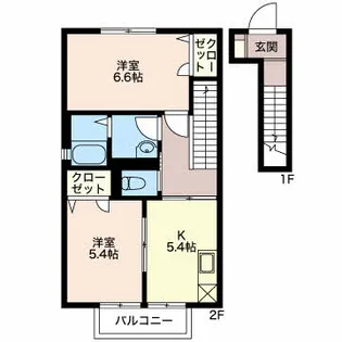 ルミエラ3【2階】の間取り