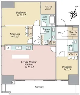 紀尾井町レジデンス【7階】の間取り