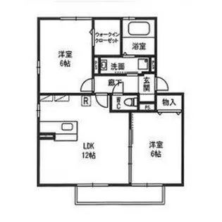 ソラーレつくばB【2階】の間取り
