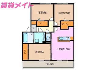 エミネンス A【3階】の間取り