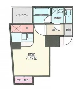 S-RESIDENCE日本橋浜町【6階】の間取り
