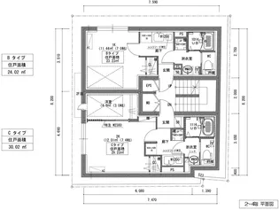 ラヴィエール菊川駅前【2階】の間取り