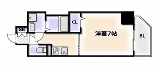 ワールドアイ天王寺ミラージュ【3階】の間取り