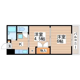 アーバンハイツ向山【5階】の間取り