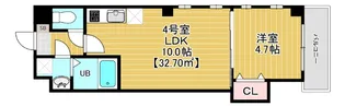 THE CENTRAL HONCHIBA【4階】の間取り