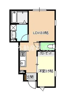 グローリー鷲崎 C棟【1階】の間取り