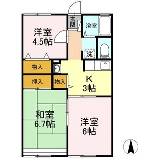 ハイム・フレグランス【1階】の間取り