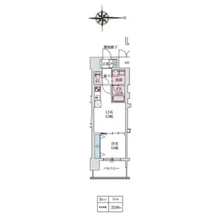スプランディッドあびこ駅前【2階】の間取り