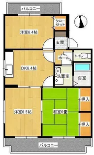 サンクレール B棟【2階】の間取り