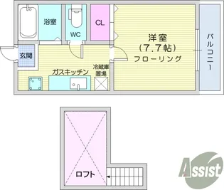 ホワイトキャッスル保春院前2【1階】の間取り
