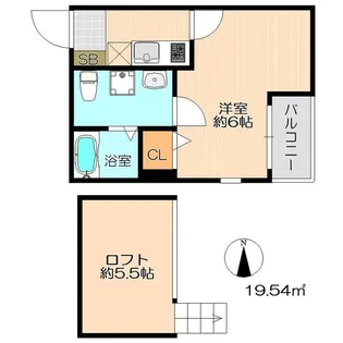 harmonie梅光園【1階】の間取り