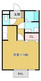 メゾンメールC【2階】の間取り