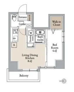 グランカーサ住吉II【4階】の間取り