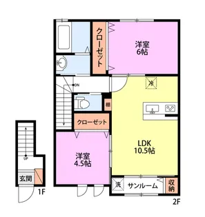 アルチェ駅南II【2階】の間取り