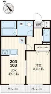 エルメゾン武蔵野2【1階】の間取り