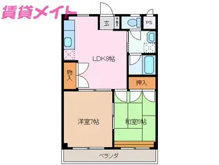 萩マンション【2階】の間取り