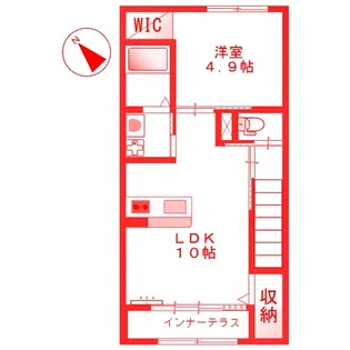 ストゥーディオII【2階】の間取り
